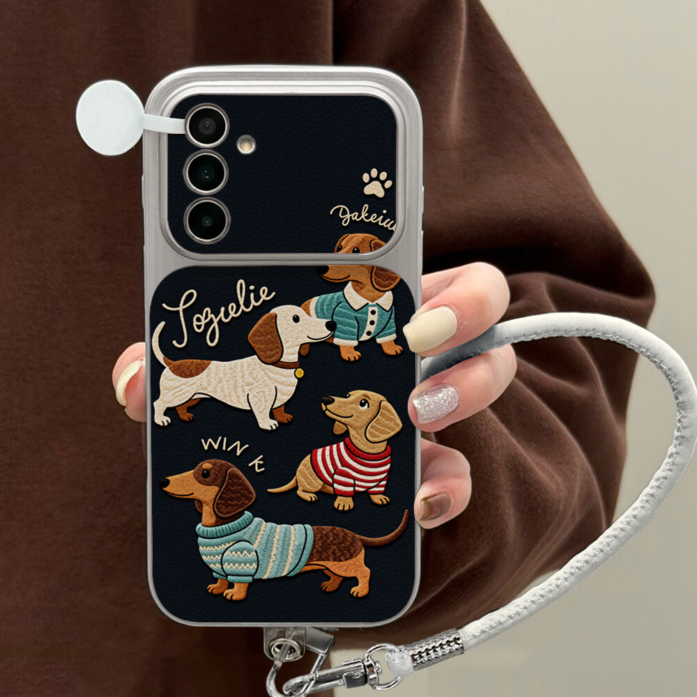 Camera Leather Case - Funda de Teléfono con Diseño de