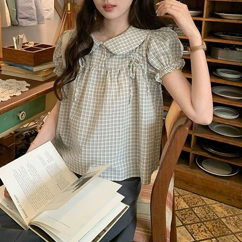 Vintage Toy Collector - Blusa de Mujer Estilo Preppy Coreano