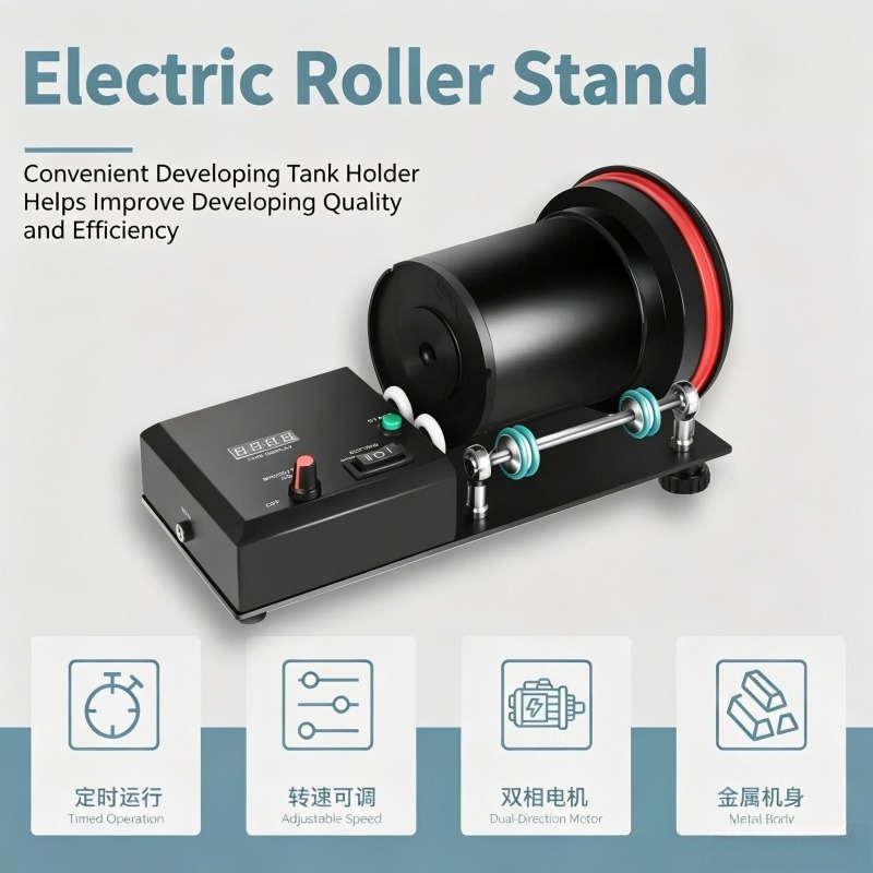 Photo Develop Tank - Soporte Eléctrico Giratorio para Lavado de