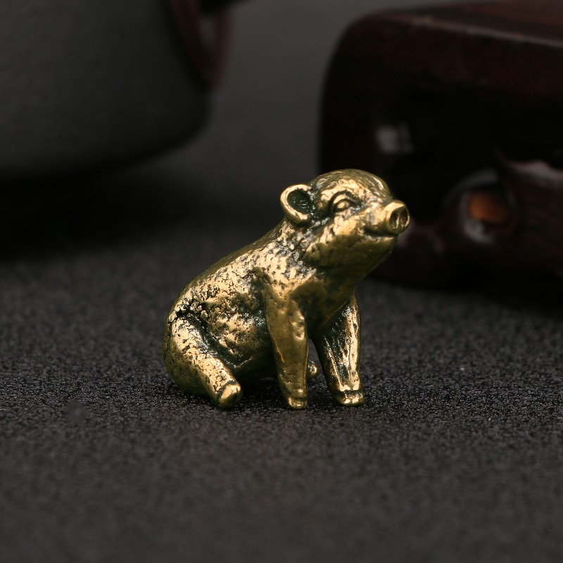 Vintage Collectible Christmas Ornaments - Cerdo del zodiaco chino Retro, adorno