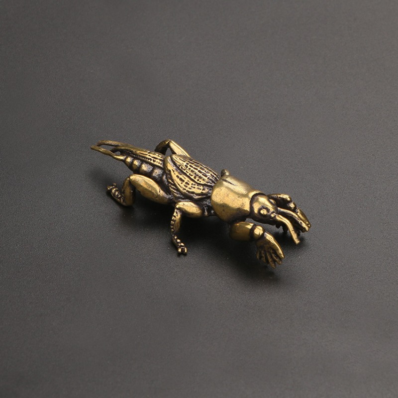Vintage Collectible Christmas Ornaments - Mini insectos tallados de latón macizo,