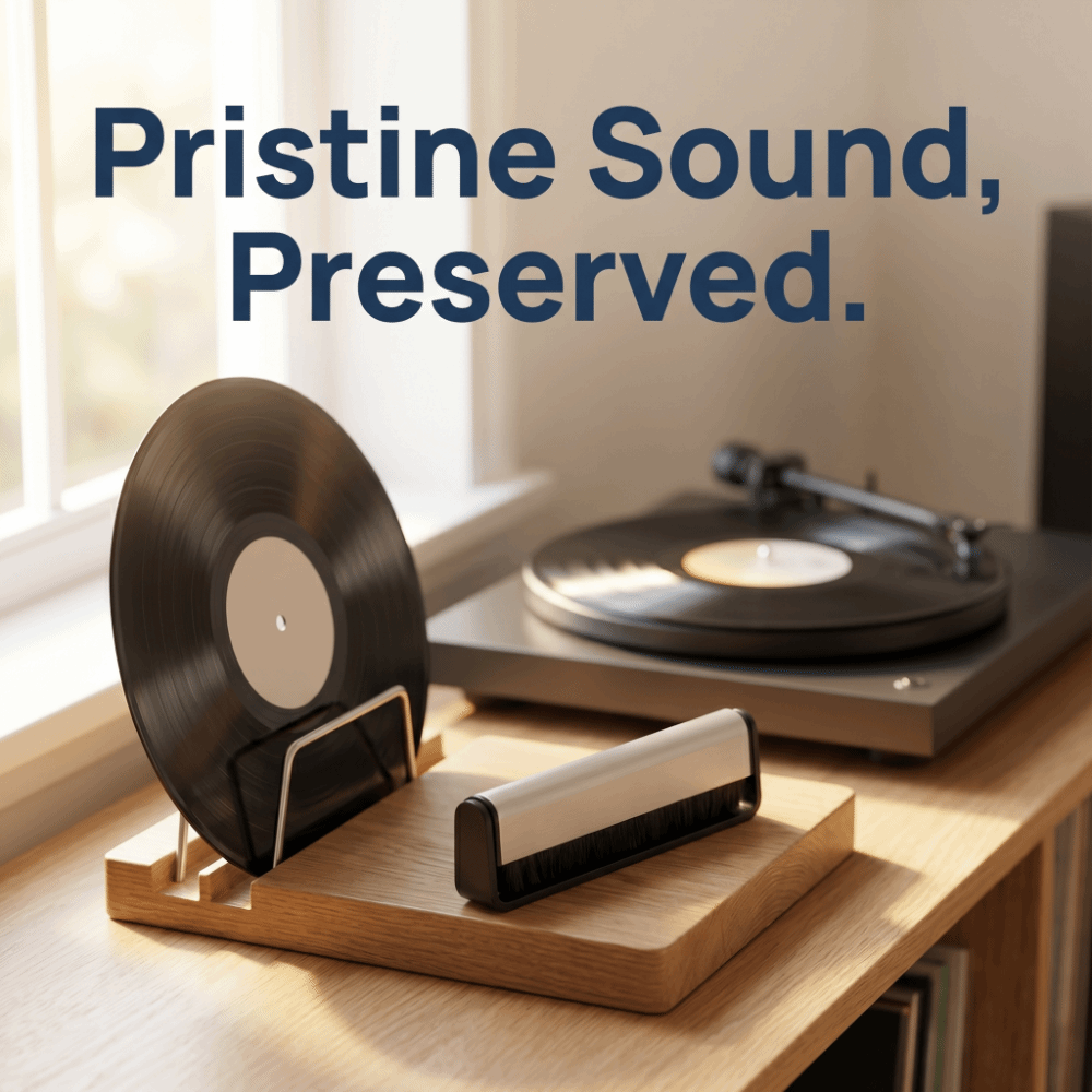 Vinyl Record Cleaner - Cepillo de Limpieza Antiestático para Discos