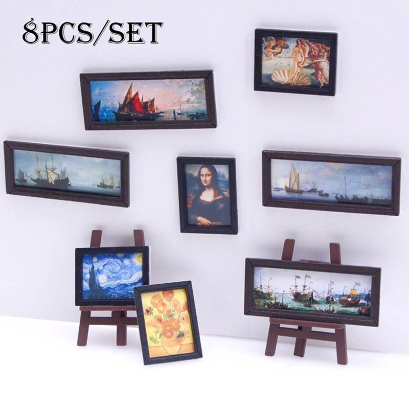 Vintage Toy Collector - 8 unids/set 1:12 casa de muñecas