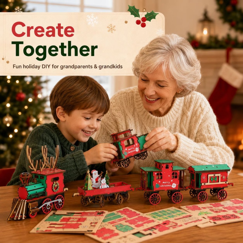 Nuevo Set de Tren de Madera Na - Vintage Collectible Christmas Ornaments reseña y precio